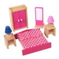 thumbnail image 2 of Juego de muebles de casa de muñecas de madera en miniatura, simulación de micropaisaje clásico Dormitorio, 2 of 9