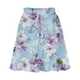 thumbnail image 5 of kttectoa Cute Leisure Ruffle Lace-up Beach Skirts Womens Fashion Floral Graphic Skirt Elastic Mid Waist Mini Skirt for Women Delightful Work, 5 of 6