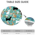 thumbnail image 6 of Chihuahua and Flower Florals Round Fitted Tablecloth with Elastic Edge,Dining Table Cover Waterproof,Outdoor Round Tablecloth for Camping,Dining,Indoor and Outdoor, 6 of 7