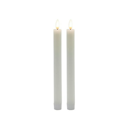 BIDK Home Medium 3D Flame LED Taper Candles - 8.5" - Set of 2
