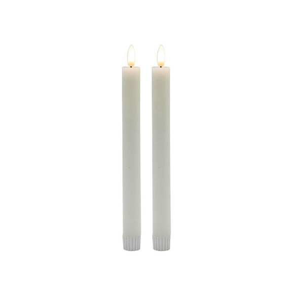 BIDK Home Medium 3D Flame LED Taper Candles - 8.5" - Set of 2