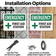 thumbnail image 3 of First Aid Station OSHA Emergency Aluminum Sign 14 Inch x 10 Inch - 10 Pack, 3 of 8