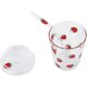thumbnail image 4 of Glass Cups with Lids and Straws - Clear Glass Cups Drinking Glasses - Strawberry Pattern - for Water, Coffee, Milk, Juice, 4 of 5