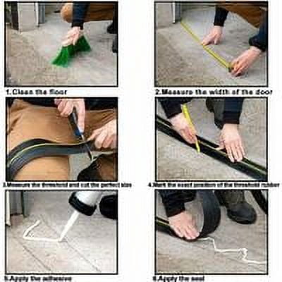 Garage door seal 3m, garage door sill seal, garage door sill universal garage door seal, cold cut replacement in heat-resistant rubber