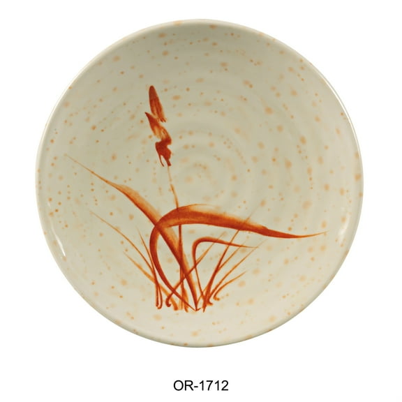 Yanco OR-1712 Orchis Round Plate, 12" Diameter, Melamine, Gold Color, Pack of 24