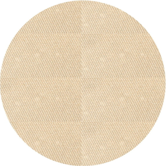 Ahgly Company Machine Washable Indoor Round Transitional Yellow Orange Area Rugs, 5' Round