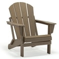 thumbnail image 6 of Westin Outdoor Braxton Folding Plastic Adirondack Chair (Set of 4), Weathered Wood, 6 of 7