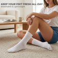thumbnail image 3 of Kinyoki Crew Socks for Women, Thin Cotton Casual Soft Aesthetic Womens Socks 5 Pairs, 3 of 6