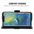 thumbnail image 3 of Mobile Phone Cover for Huawei Mate 20 Pro Mobile Phone Cover, Huawei Mate20 Pro Cover Leather Mobile Phone Case for Huawei Mate 20 Pro Flip Case, Black, 3 of 7