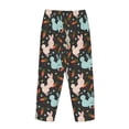 thumbnail image 5 of Goofa Rabbit Is Eating Carrots Printed Soft Pajama Pants for Women, Wide Leg Comfy Casual Lounge Yoga Pants-X-Large, 5 of 9