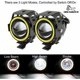 thumbnail image 3 of Faro de motocicleta U7 LED Faro delantero de motocicleta Luz antiniebla Foco DRL Luces adicionales universales impermeables para motocicleta con círculo de ojo de ángel blanco, 2 piezas, 3 of 5