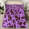thumbnail image 2 of 4Pcs Abstract Milk Cow Bedding Set Full Size Teens Adults,Cute Farm Animal Bed Sheets Set,Kawaii Bull Cattle Flat Fitted Sheet,Rustic Farmhouse Top Sheet with Deep Pocket, 2 of 6