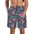 thumbnail image 2 of Uemuo Gnome Love USA Pattern Men's Swim Trunks Hawaiian Beach Bathing Suit Swimsuits Beach Quick-Dry Shorts with Pockets-Medium, 2 of 9
