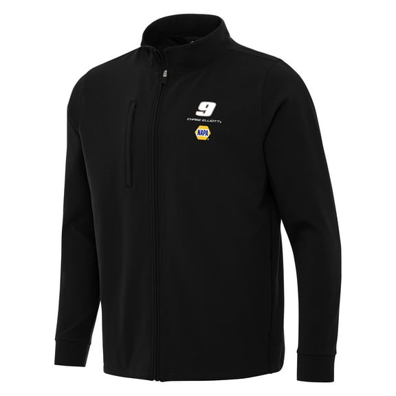 Men's Antigua Black Chase Elliott Regard Full-Zip Jacket