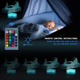 thumbnail image 4 of Luces nocturnas de coche 3D para niños, luces LED de ilusión con 16 colores y control remoto, regalo de cumpleaños, 4 of 5