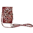 thumbnail image 3 of BUNDLE: Travel Crossbody Pouch (Pink Leopard) & Selfie Stick Mini Tripod (White) - Vegan Leather Smartphone Bag with Removable Shoulder Strap, 3 of 12