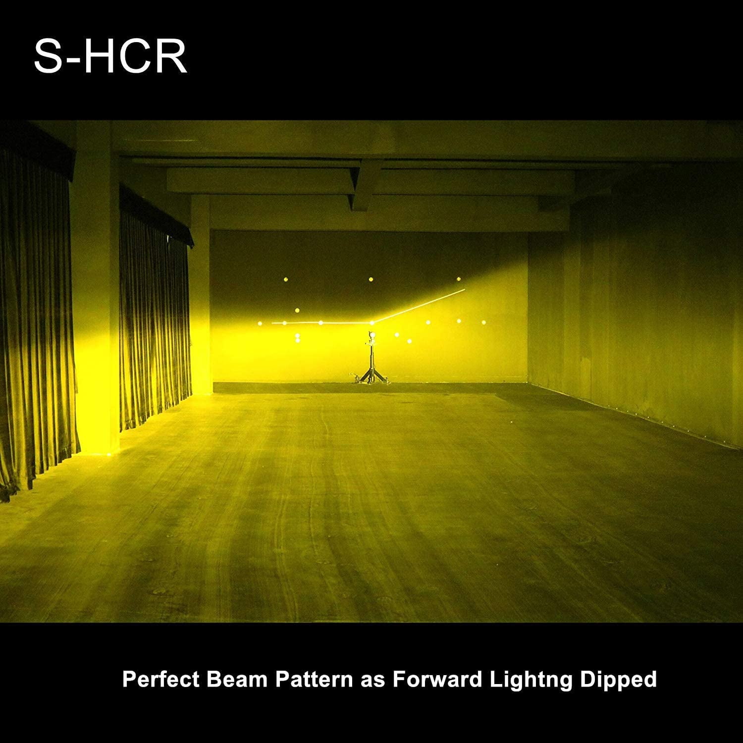 Alla Lighting S-HCR HB3 9005 LED Bulbs Replacement 3000K Yellow 10000Lms Xtreme Super Bright DRL Daytime Running Lights(DRL)