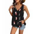 thumbnail image 2 of Women Summer Tank Tops Tanks V Neck Sleeveless T Shirts Black XL, 2 of 7