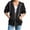 Black, variant on 3/4 Length Sleeve Jackets for Women Drawstring Casual Trendy Shirts Fall Workout Outerwear with Pockets