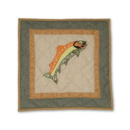 Fly Fishing Fish Toss Pillow