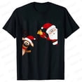 thumbnail image 1 of Camiseta de Feliz Navidad para mujer, Tops con estampado de renos de Papá Noel, ropa informal estilo Hip Hop, pantalón corto informal, camiseta de manga, ropa femenina, 1 of 5