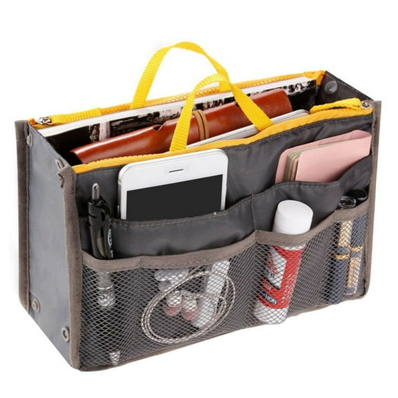 NKTIER Large Capacity Purse Organizer Women Pocket Large Travel Insert Handbag Tote Organizer for Cosmetics Mobile Phones Cards Money Small Items