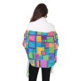 thumbnail image 4 of FORMRS Womens Scarf Winter Soft Long Big Warm Shawls Wrap Tassel Scarves, Colorful Geometric Pattern, 4 of 9