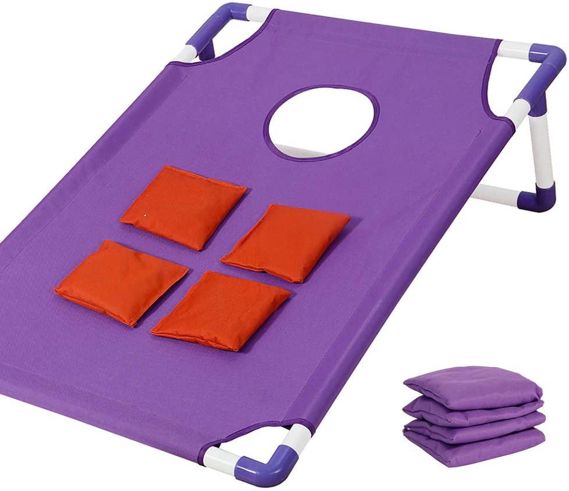 Board Set with 8 Bean Bags and Carrying Case, Portable PVC Framed, Bean Bag Toss Games for Yard, Lawn, Beach,Party, Gatherings, Outdoor, Indoor