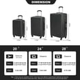 thumbnail image 4 of S-HOME 7-Pc ABS Luggage Set, 20/24/28 Inch Hardshell Spinner Suitcases & 4 Bags, 4 of 9