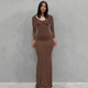 thumbnail image 1 of Satén Slip sin mangas espalda descubierta Maxi vestido mujer 2023 Y2k verano Bodycon elegante Sexy trajes señoras fiesta de cumpleaños Club Sundress Tan Jianjun  unisex, 1 of 2