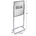 thumbnail image 3 of Poster Stand on Wide Base in SILVER, 3 of 3