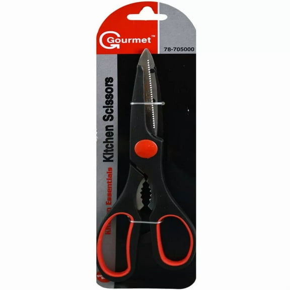 QUEST- Multi Purpose Scissors Kitchen Shears Stainless Steel Soft Grip Handles White
