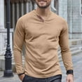 thumbnail image 2 of Xzbqbs Men's Henley Shirts Long Sleeve Button T-Shirt Casual Stylish Cotton Pullover Tops Lightweight V Neck Solid Golf Shirts, 2 of 5