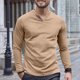 thumbnail image 1 of pstuiky camisas de manga larga para hombre, Camiseta básica de cuello en V con botones y manga larga de color liso para hombre camisetas de hombre m, 1 of 5
