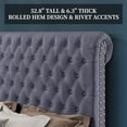 thumbnail image 4 of VanAcc 52.8" High Upholstered Bed Frame King Size Platform Sleigh Bed with Deep Button Tufted Headboard/Easy Assembly/Silver Grey, 4 of 8