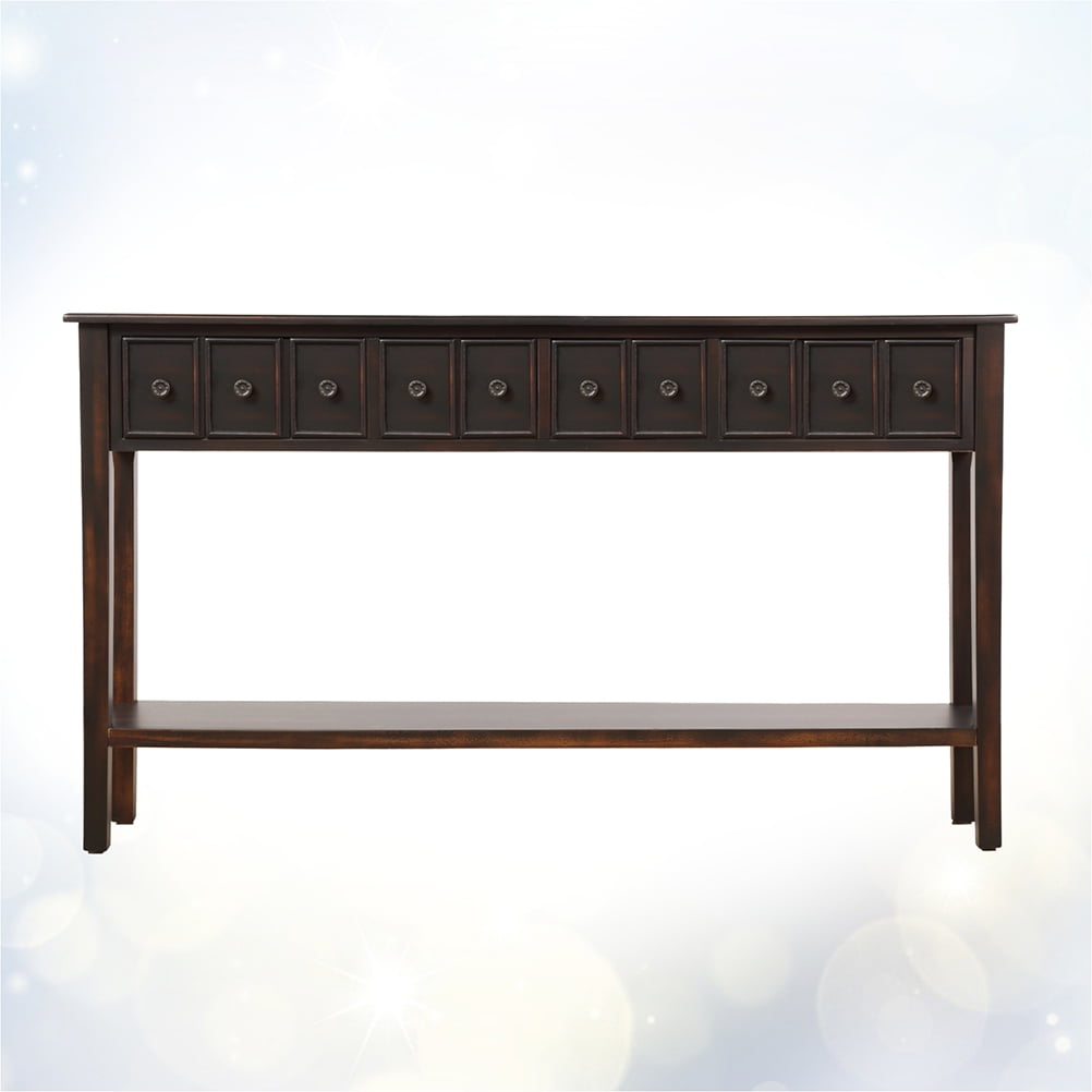 Tinksky 1pc 60 Inch Retro Entryway Console Table With Drawers And Shelf Home Furniture Walmartcom Walmartcom