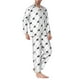 thumbnail image 2 of Balery Black Rabbit Pijama para Hombre de Dos Piezas con Manga Larga, Conjunto de Dormir y Descanso Suave con Bolsillos-Medium, 2 of 7