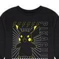 thumbnail image 3 of Pokémon - Pikachu Checkered - Youth Long Sleeve Graphic T- Shirt, 3 of 5