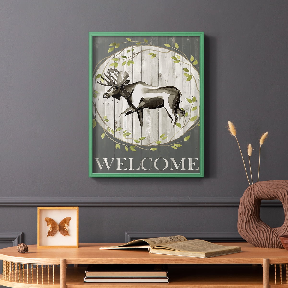Woodland Welcome IV Framed Print - Solid Wood in Single Picture Frame Solid Wood 2 Framed Print