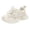 White, variant on GiLiling Girls Closed-Toe Sandals, Breathable Mesh Synthetic Upper Pearl Bow Detail Adjustable Ankle Strap Non-Slip Thick Sole, Summer Casual Footwear (Purple, 3.5-4 Years)