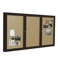 thumbnail image 2 of Ghent's Vinyl 48" x 96" 3 Door Enclosed Bulletin Board in Caramel, 2 of 3