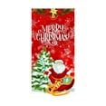 thumbnail image 2 of Cortina navideña para puerta con banderín, foto de Papá Noel y cachorro, decoración de fondo para colgar en tela, 2 of 6
