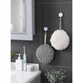 thumbnail image 3 of Fuzzy Ball Quick-Drying Hand Towel,hanging kitchen towels for bathroom,Hanging Hand Towels for Bathroom,Kitchen Towels(2pcs gray), 3 of 5