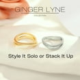 thumbnail image 3 of Thin Wedding Band Set for Women Sterling Silver CZ Eternity Bands Stackable by Ginger Lyne, 3 of 6
