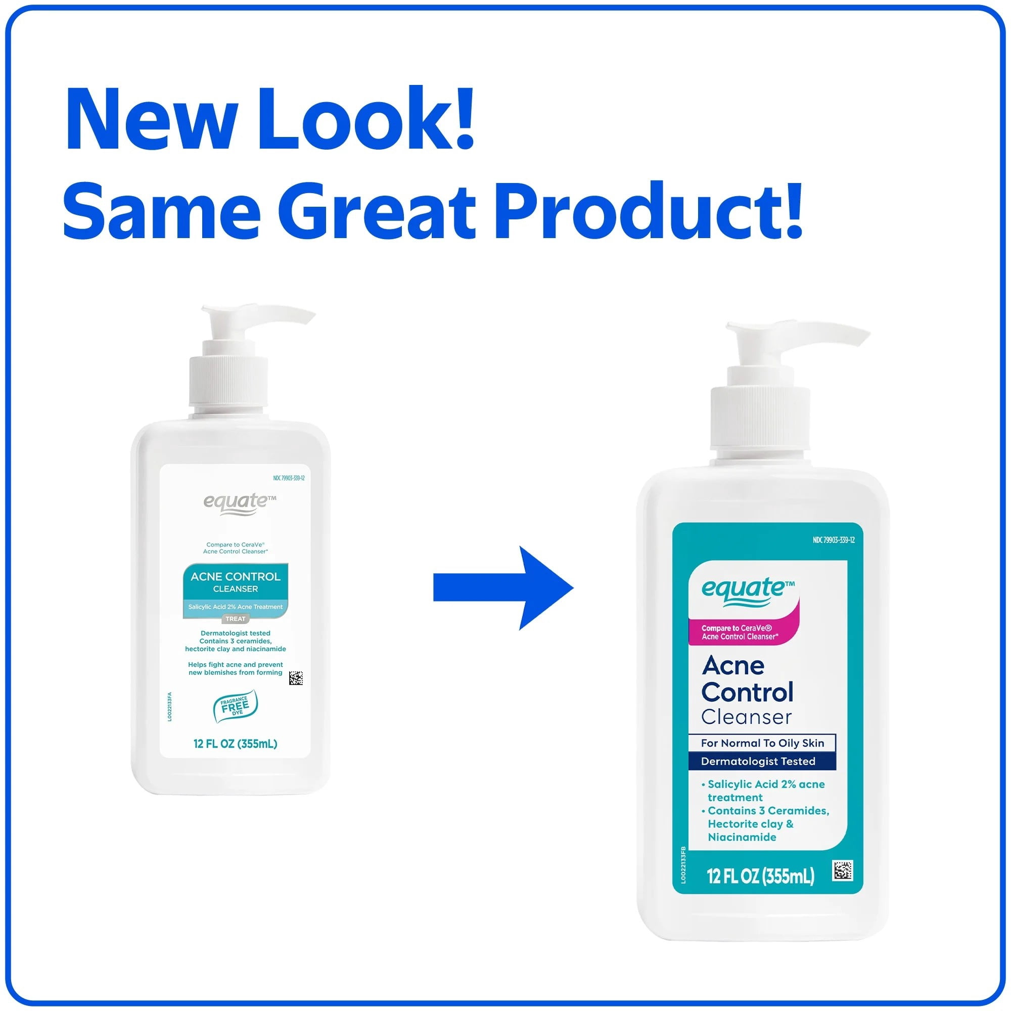 Equate Acne Control Cleanser, 12 fl oz
