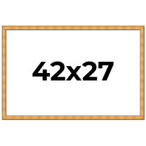 42x27 Frame Gold Rustic Solid Wood Picture Frame | 1.25 Inch Wide Moulding | Rustique Gold