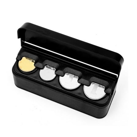 OUNONA Lightweight Black Coin Storage Box for Car and Home Organization
