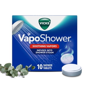 Vicks VapoShower Shower Steamer Tablets, Eucalyptus, 10 Count