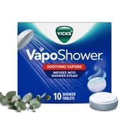 Vicks VapoShower, Non-Medicated Eucalyptus, Menthol Shower Steamer Tablets, 10 count