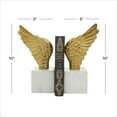 thumbnail image 4 of DecMode 5" Wings Bird Aluminum Metal Bookends with Marble Base (Set of 2), 4 of 9